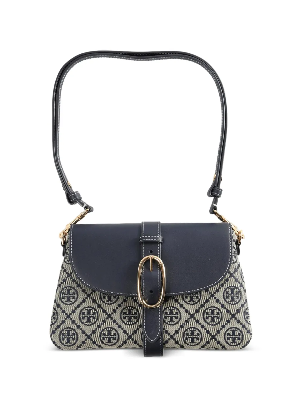 Tory Burch small T Monogram buckle-fastening shoulder bag - Toni neutri