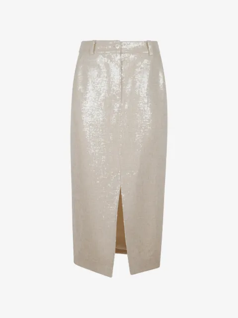 Kiton falda bordada con lentejuelas