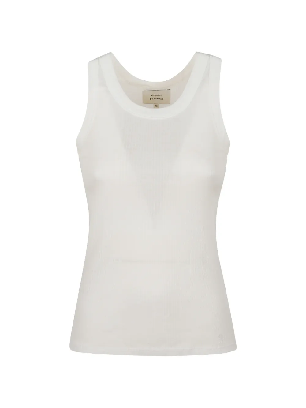 Loulou ribbed-knit tank top - Toni neutri
