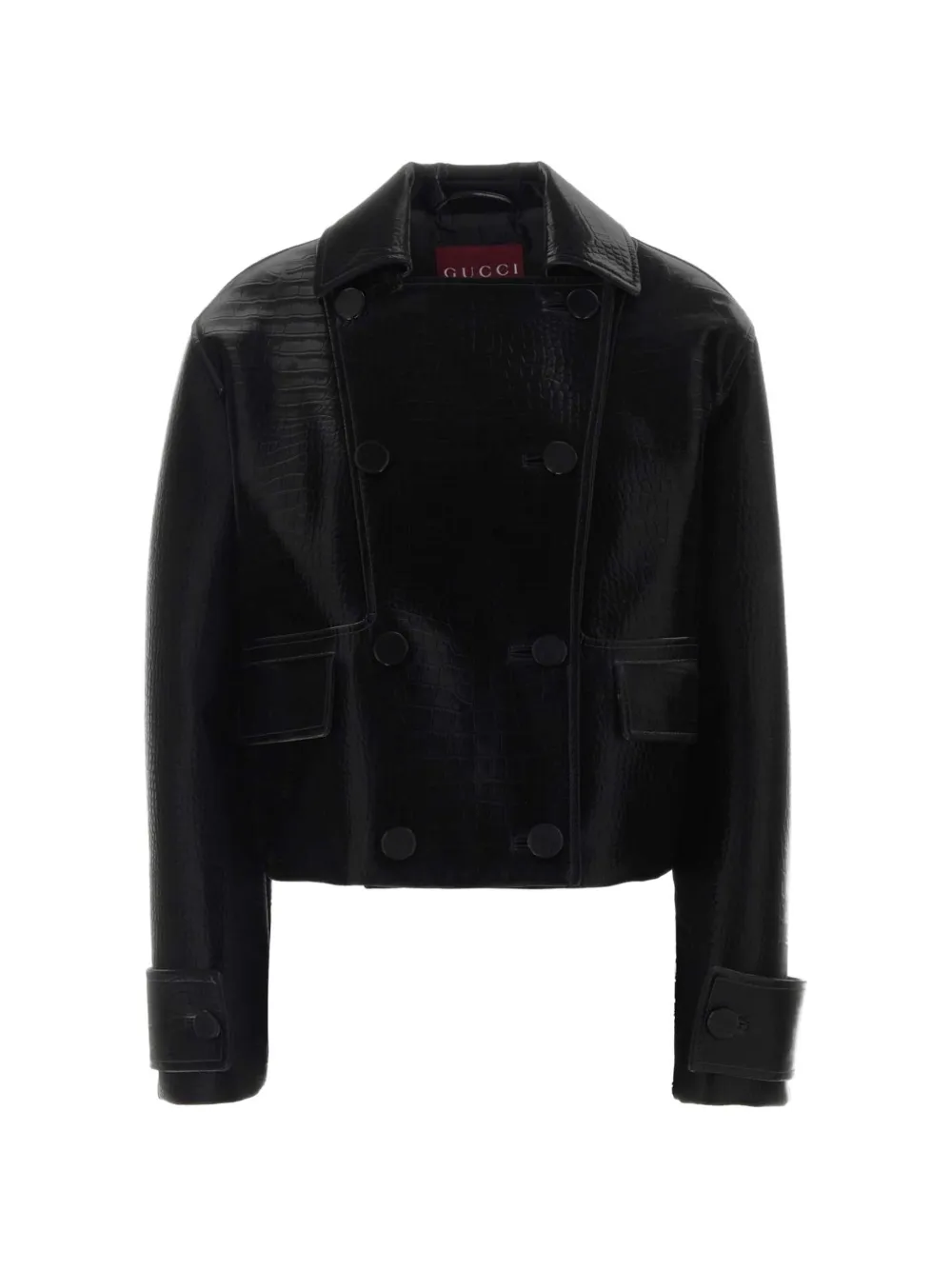 Gucci Klassische Lederjacke - Schwarz