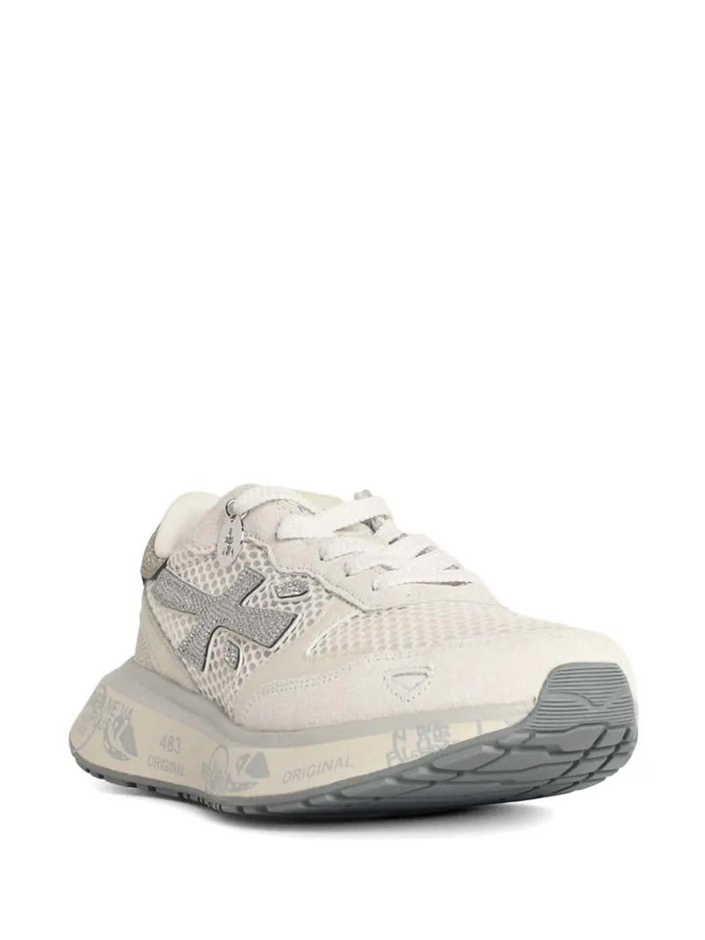 Premiata Lauryn sneakers met logo Beige