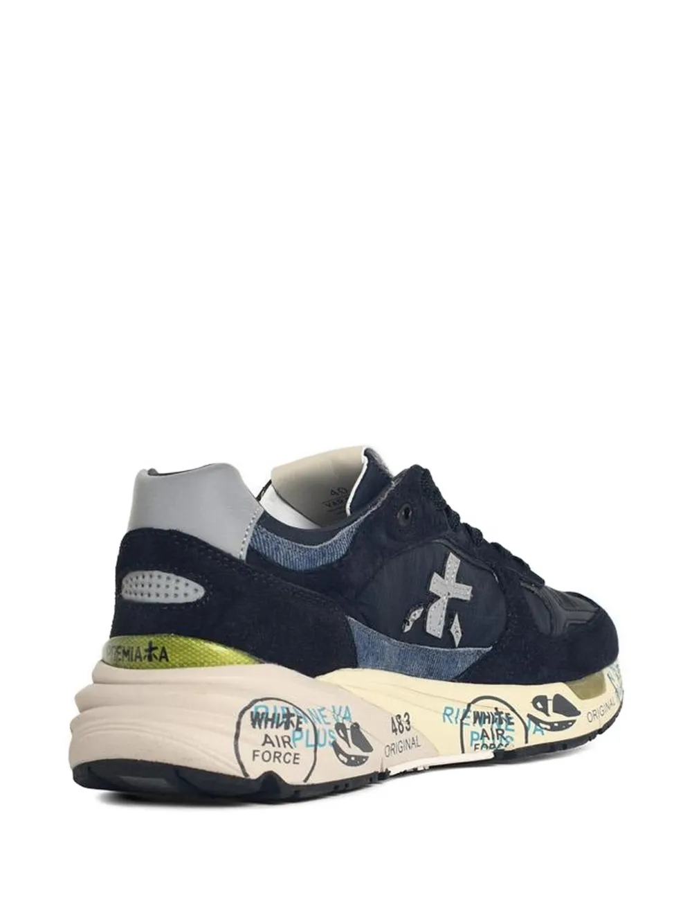 Premiata Mase sneakers met logopatch Blauw