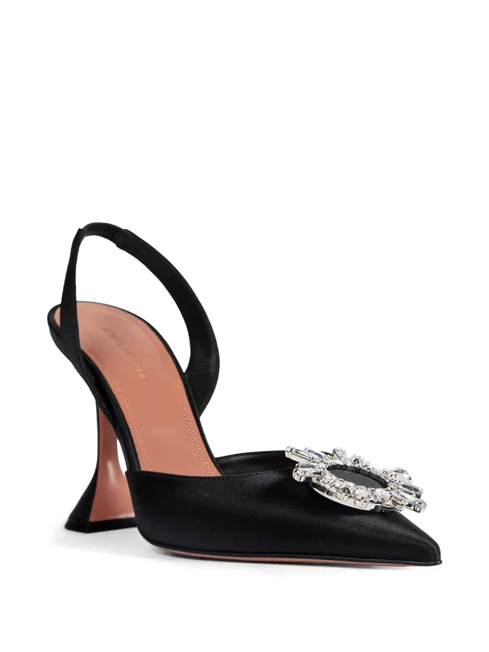 Amina Muaddi Begum Sling verfraaide slingback pumps Zwart