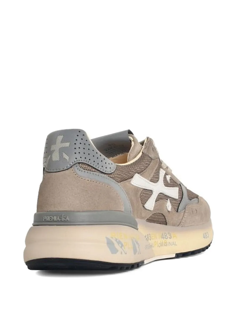 Premiata Mick suède sneakers met logo Beige