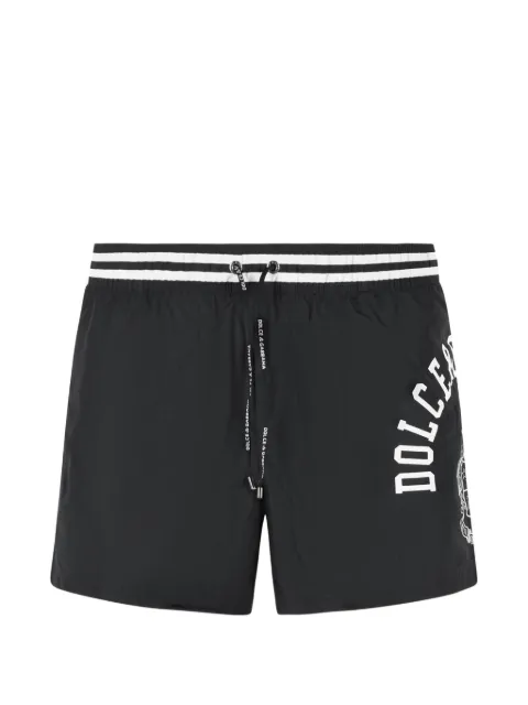 Dolce & Gabbana contrast logo print swimsuit