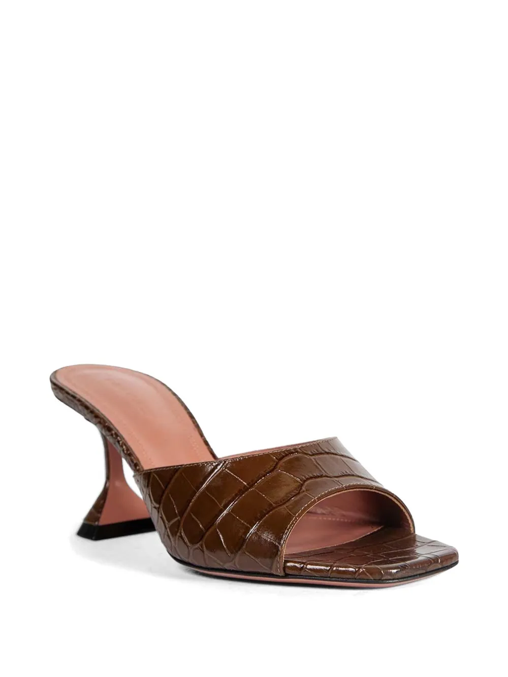 Amina Muaddi Lupita croc-effect mules Bruin
