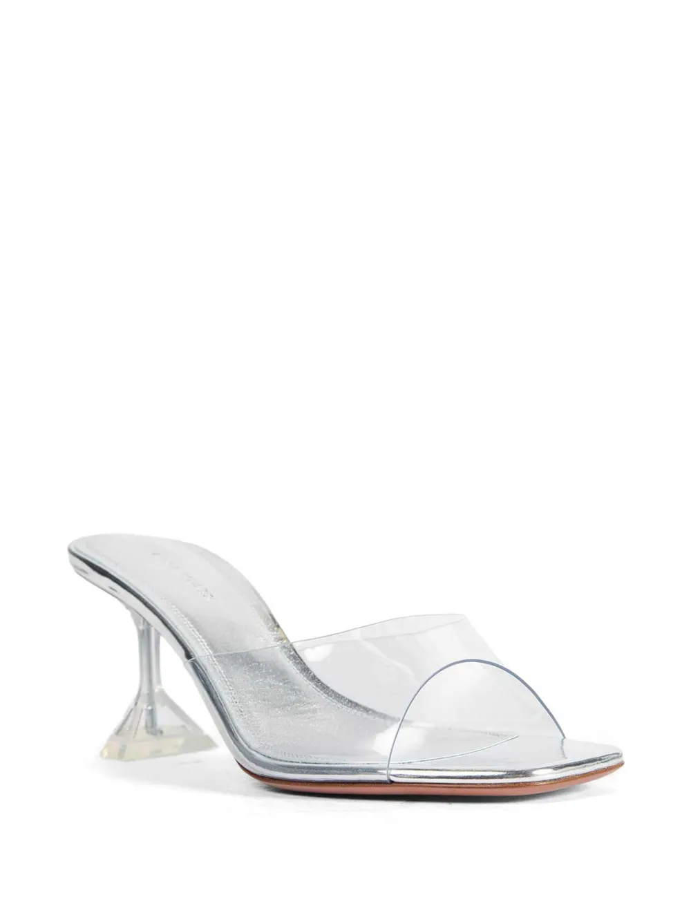 Amina Muaddi Lupita Glass open-toe mules Zilver