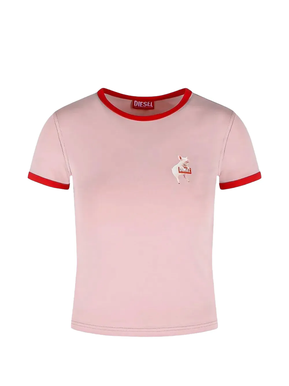 Diesel crew-neck print T-shirt - Rosa