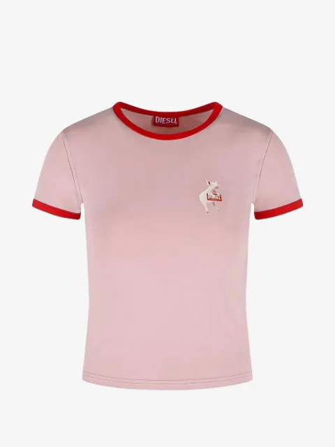 Diesel playera estampada con cuello redondo