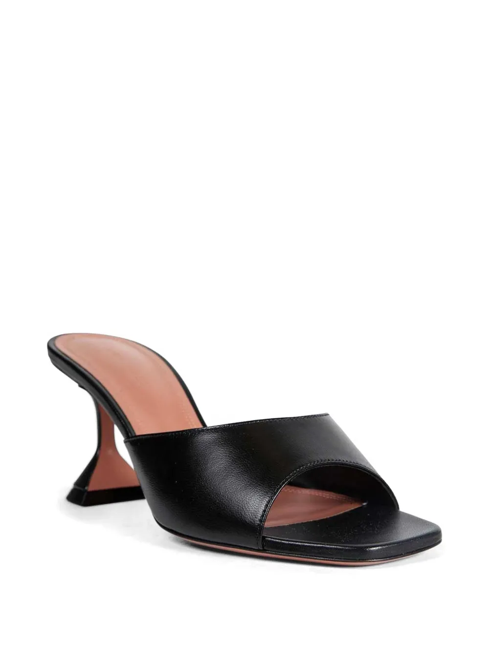 Amina Muaddi Lupita leather mules Zwart