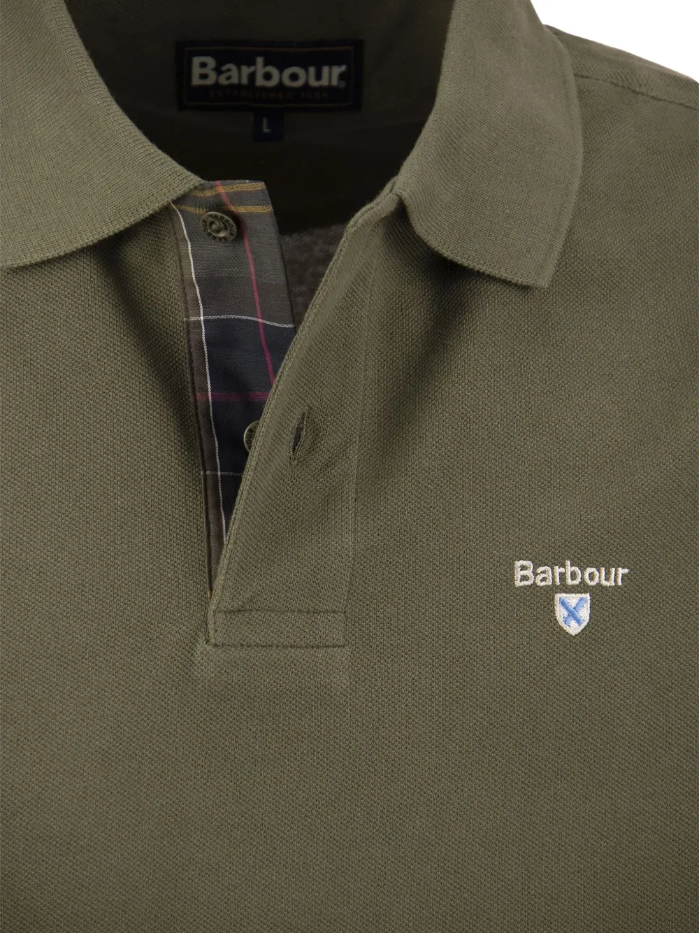 Barbour Tartan Pique poloshirt Groen