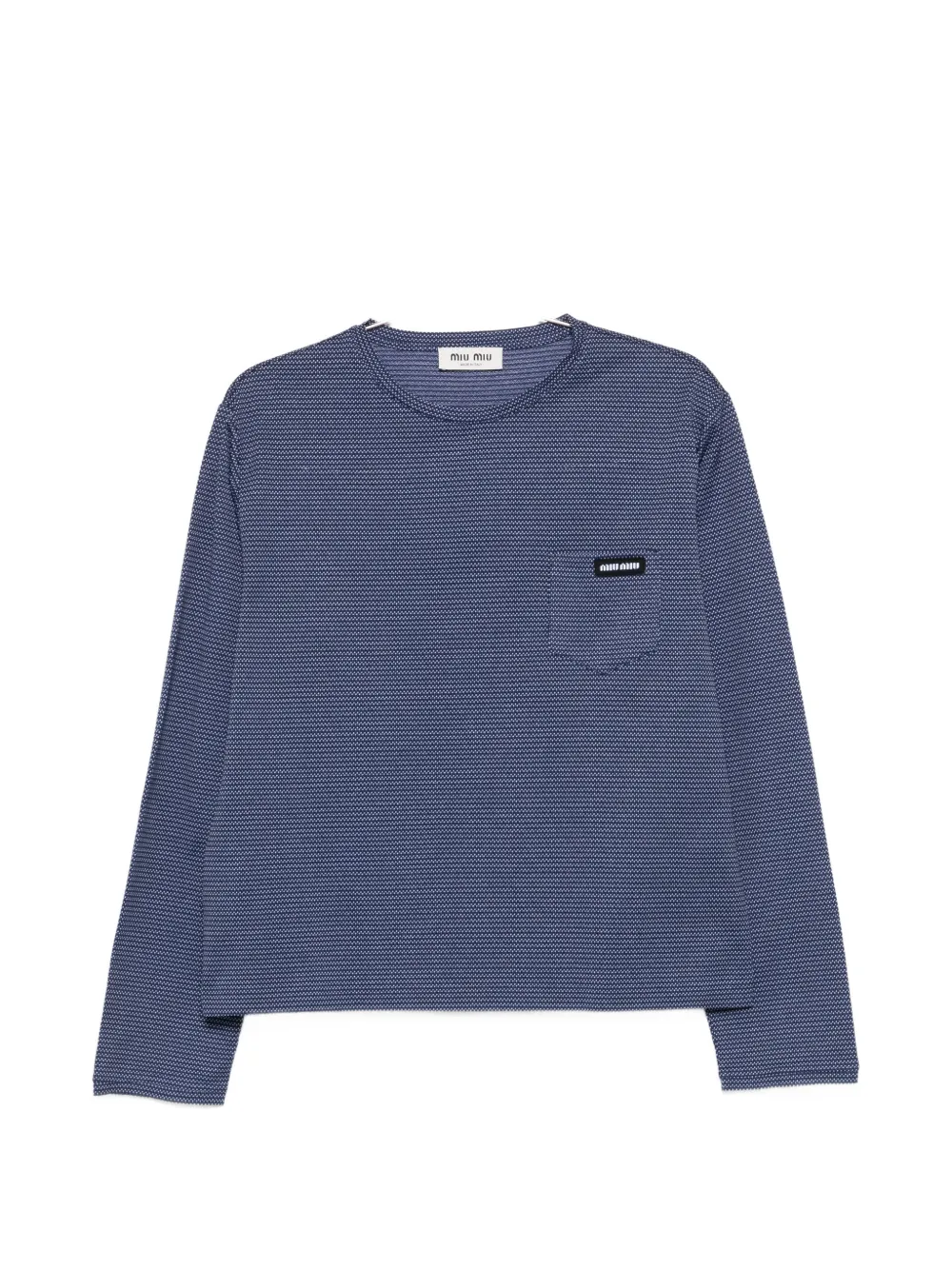 Miu Miu chest-pocket sweatshirt - Blu
