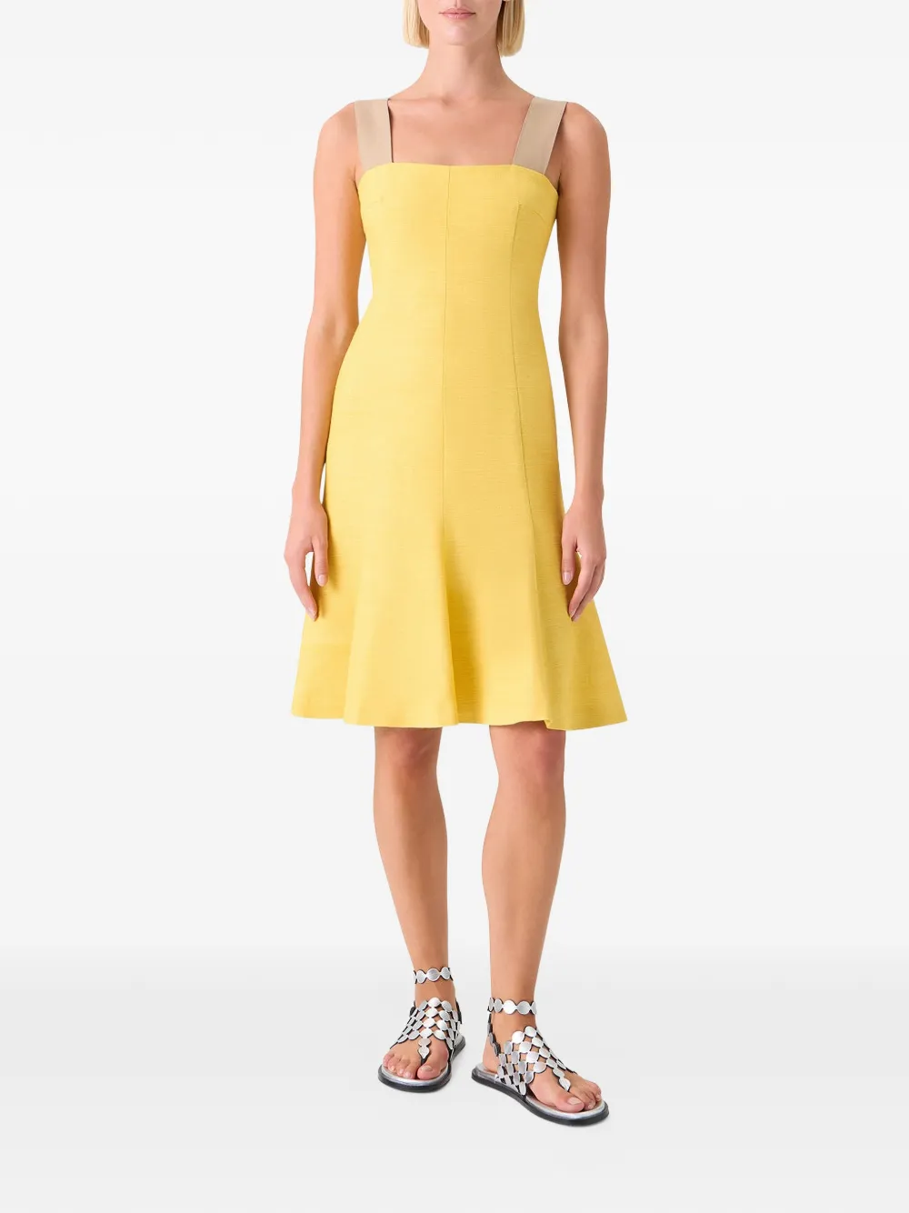  Akris Punto Sleeveless Mini Dress - Yellow 