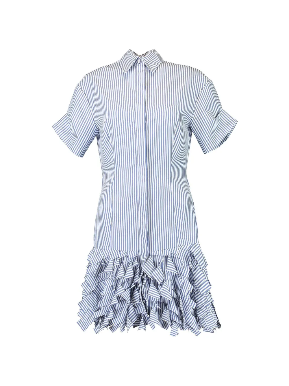 Alexis Ema ruffled striped mini dress - Blu