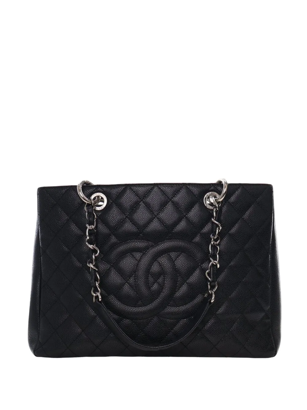 CHANEL Pre-Owned 2012-2013 Caviar Grand Shopping tote bag - Nero