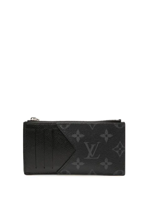 Louis Vuitton Pre-Owned 2021-2026 Monogram Eclipse Taigarama Card Holder coin pouch