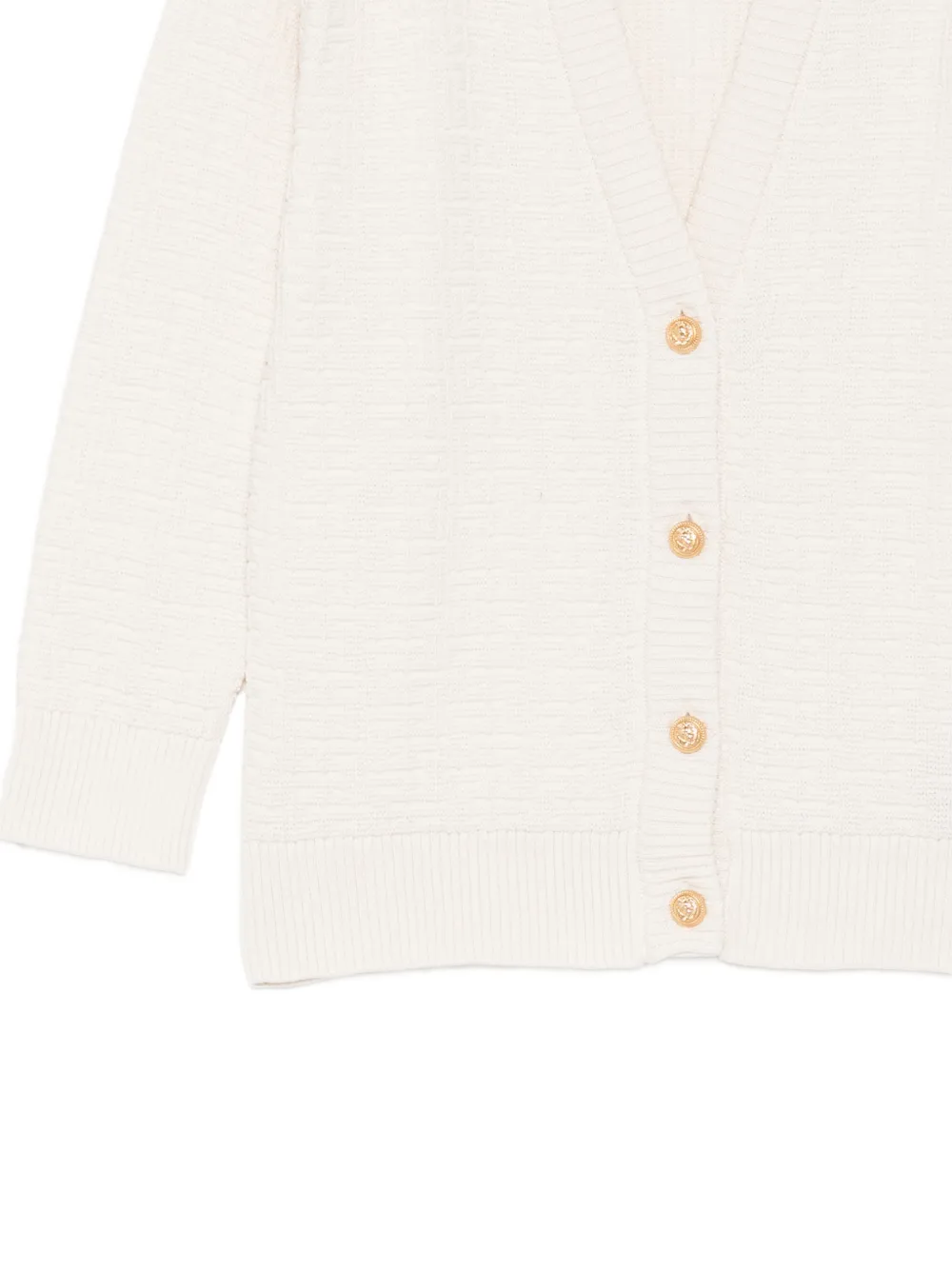  Balmain Kids Cotton Cardigan - Neutrals 