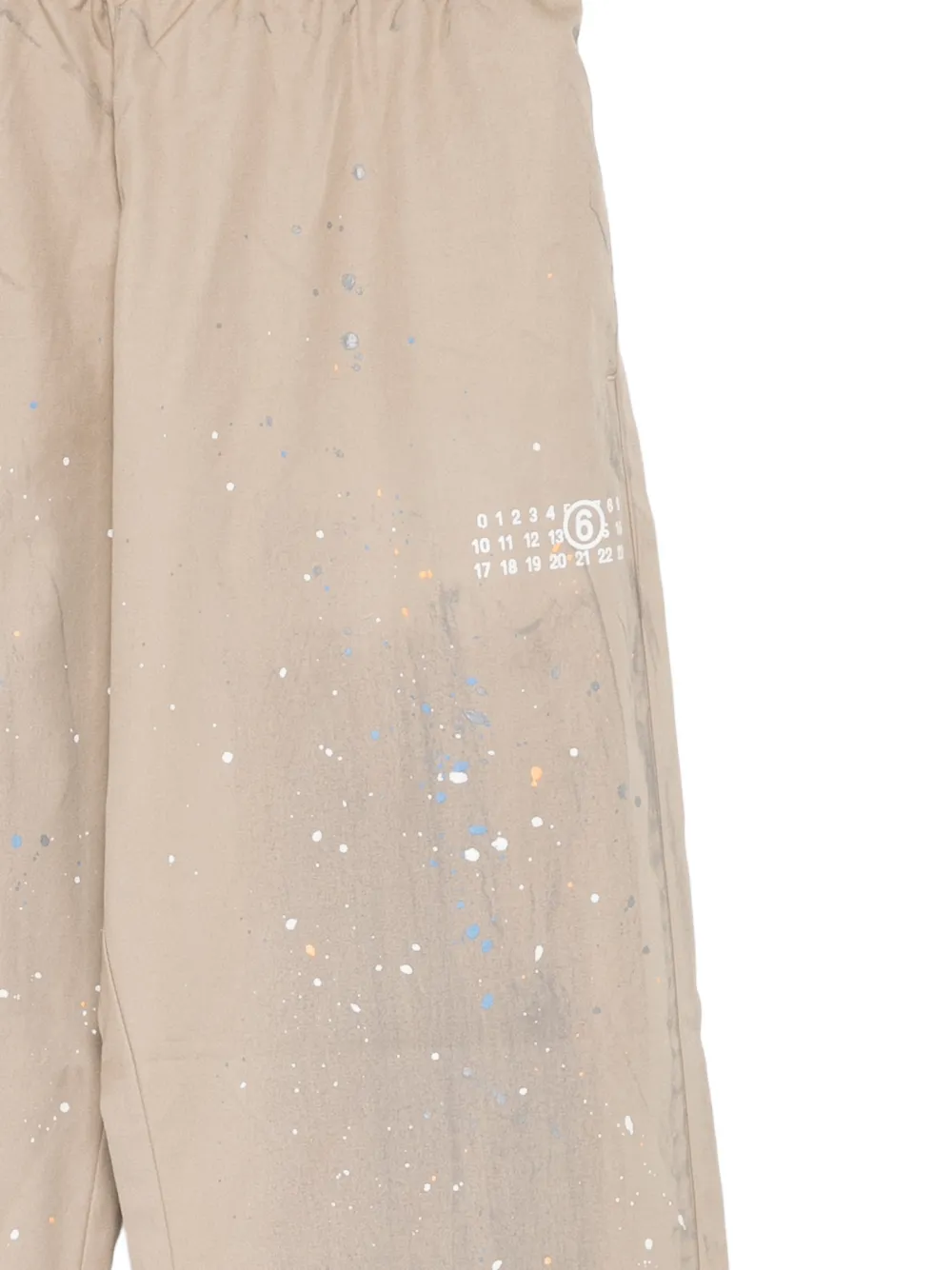 MM6 Maison Margiela Kids Broek met verfspatten Beige