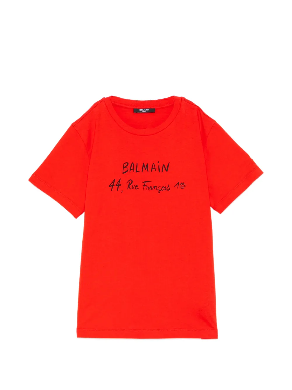 Balmain Kids graphic-print crew neck T-shirt - Rosso
