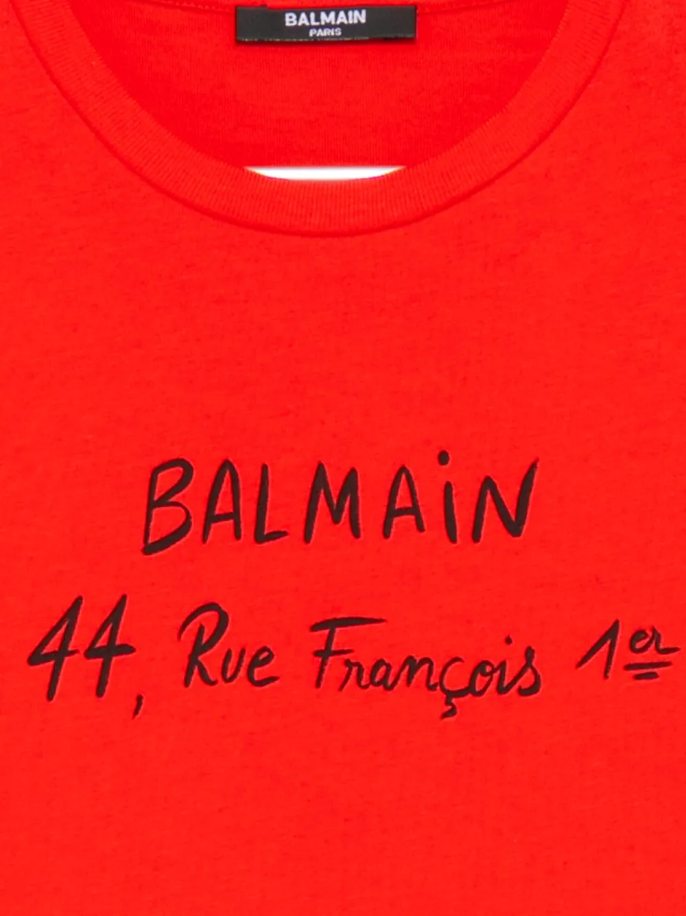 Balmain Kids T-shirt met ronde hals Rood