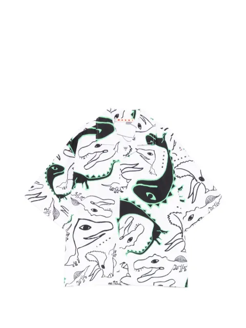 Marni Kids dino-print shirt