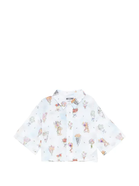 Moschino Kids camisa con motivo Teddy Bear