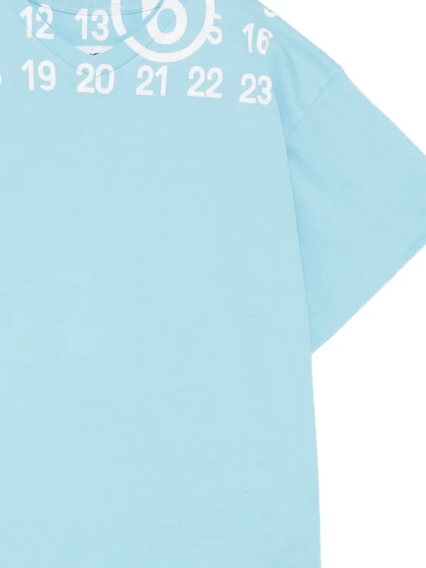 MM6 Maison Margiela Kids ロゴ Tシャツ | ブルー | FARFETCH JP