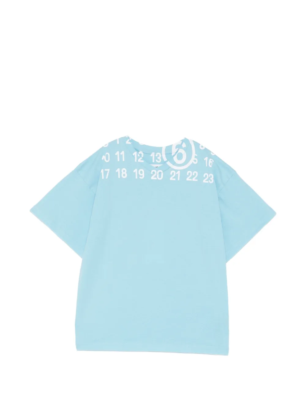 MM6 Maison Margiela Kids logo-print T-shirt - Blu