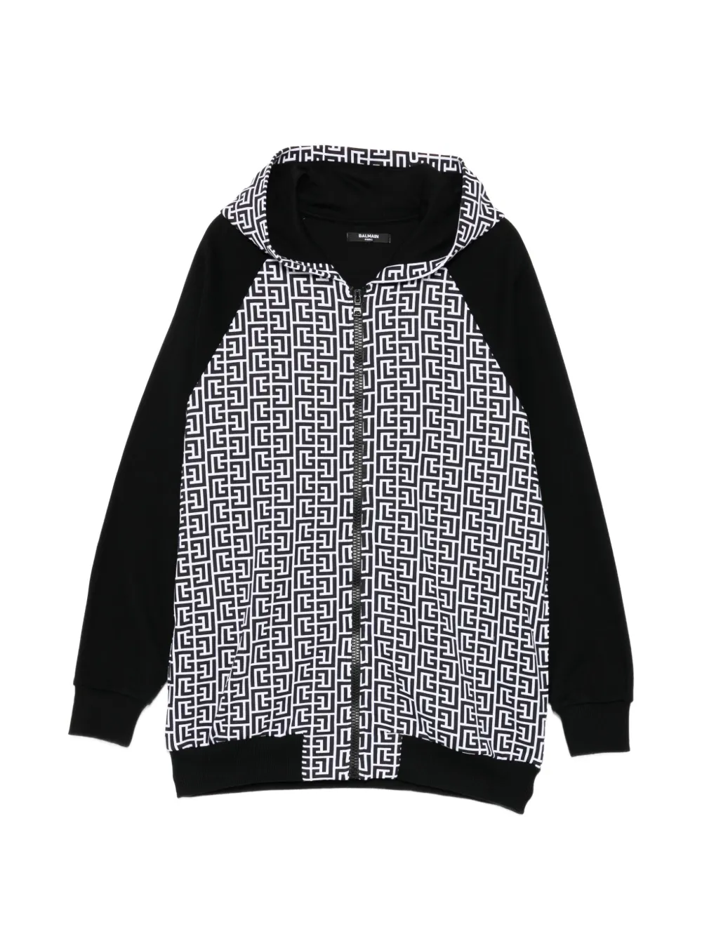Balmain Kids all-over logo hoodie - Nero
