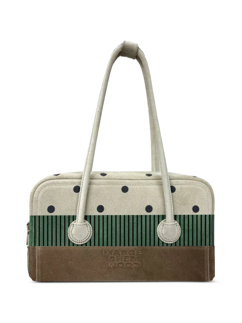 Marge Sherwood x Peanuts polka-dot striped leather bag - Toni neutri