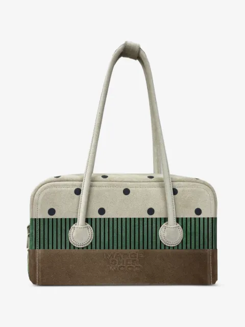 Marge Sherwood x Peanuts polka-dot striped leather bag
