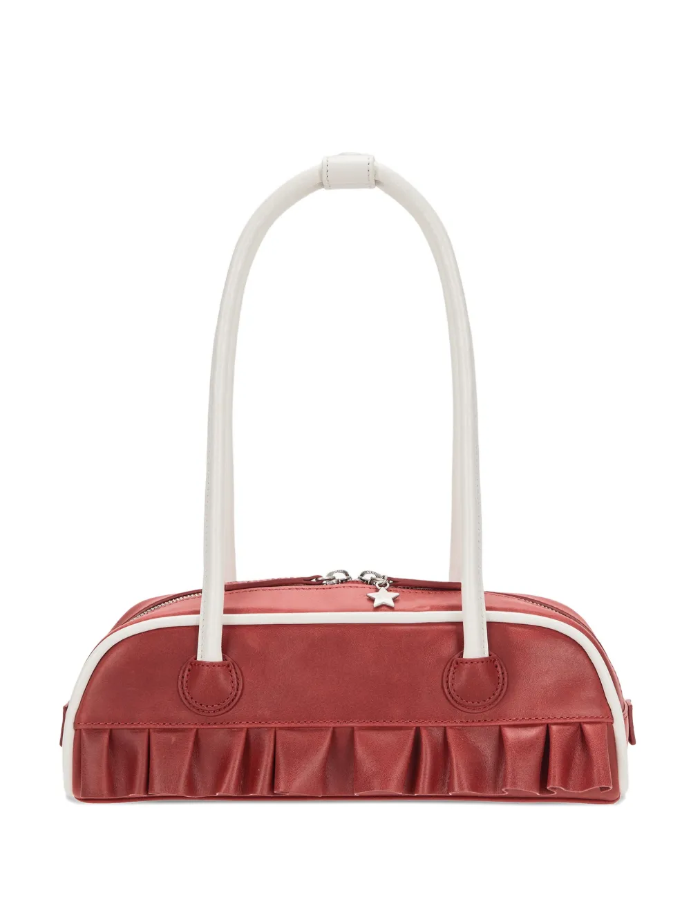 Marge Sherwood x Peanuts crinkle piping boston bag - Rosso