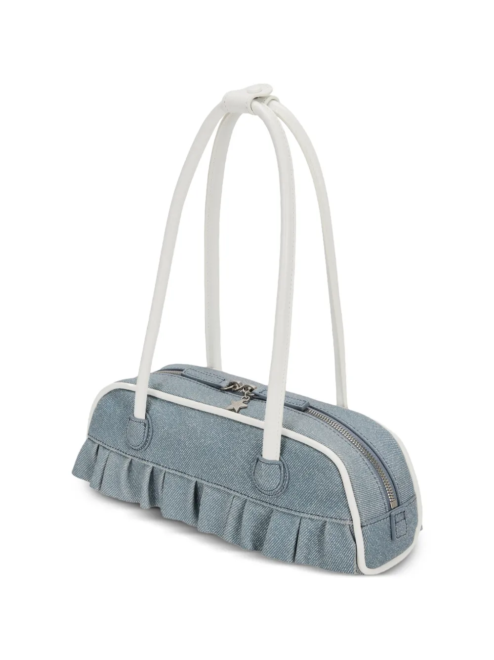 Marge Sherwood x Peanuts Boston schoudertas met ruches Blauw