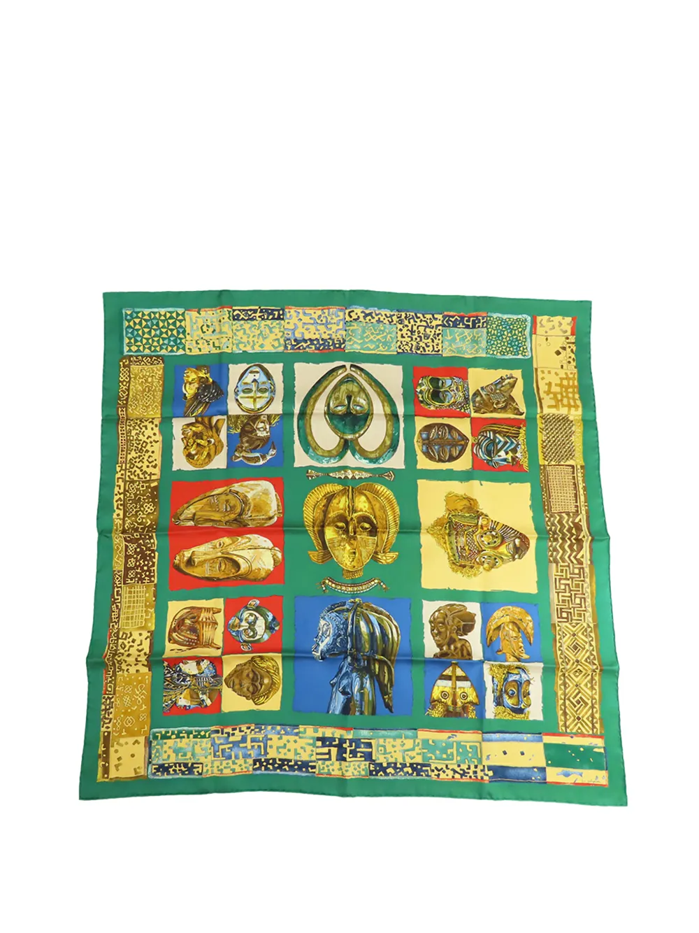 Hermès Pre-Owned 2000-2015 Persona Silk Scarf 90 scarves - Verde