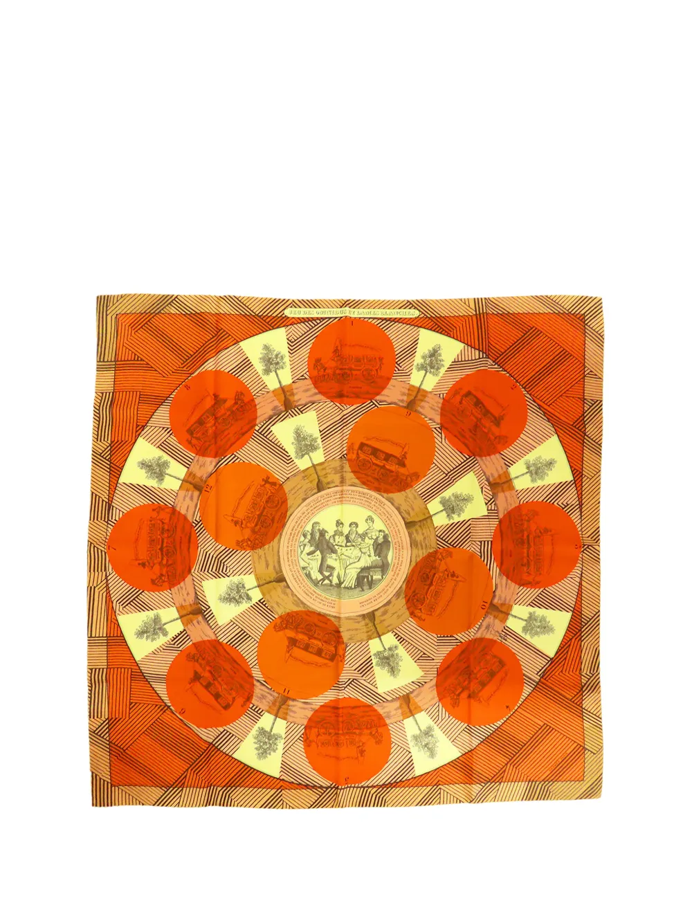 Hermès Pre-Owned 2010-2025 Jeu des Omnibus Remix Silk Scarf 90 scarves - Arancione