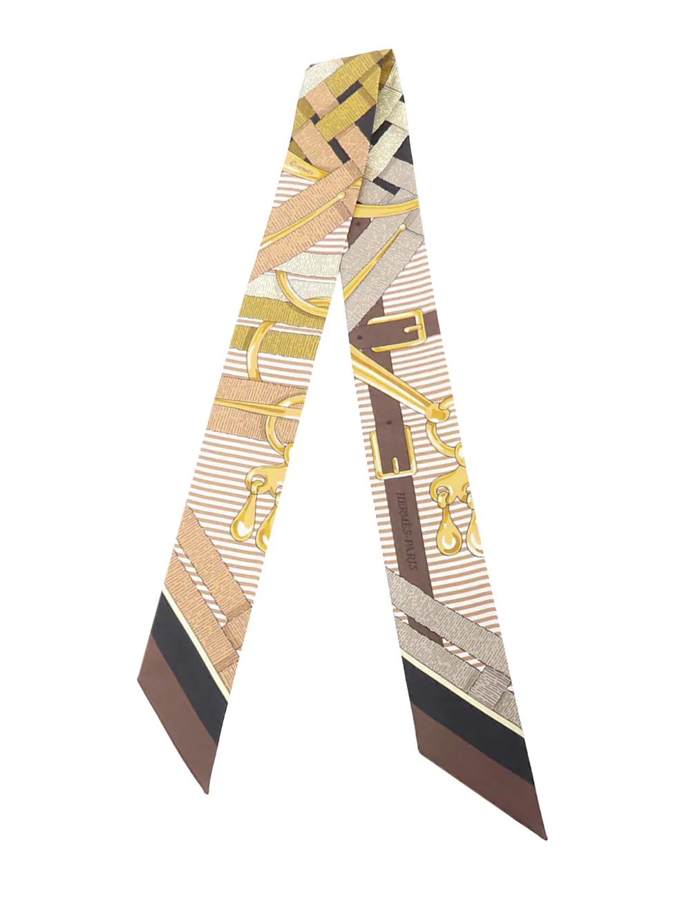 Hermès Pre-Owned 1990-2010 Mors a Jouets Chemise Twilly Silk Scarf scarves - Marrone