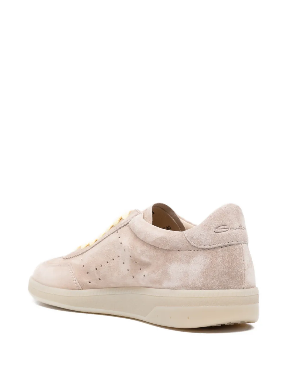 Santoni Geperforeerde sneakers Bruin