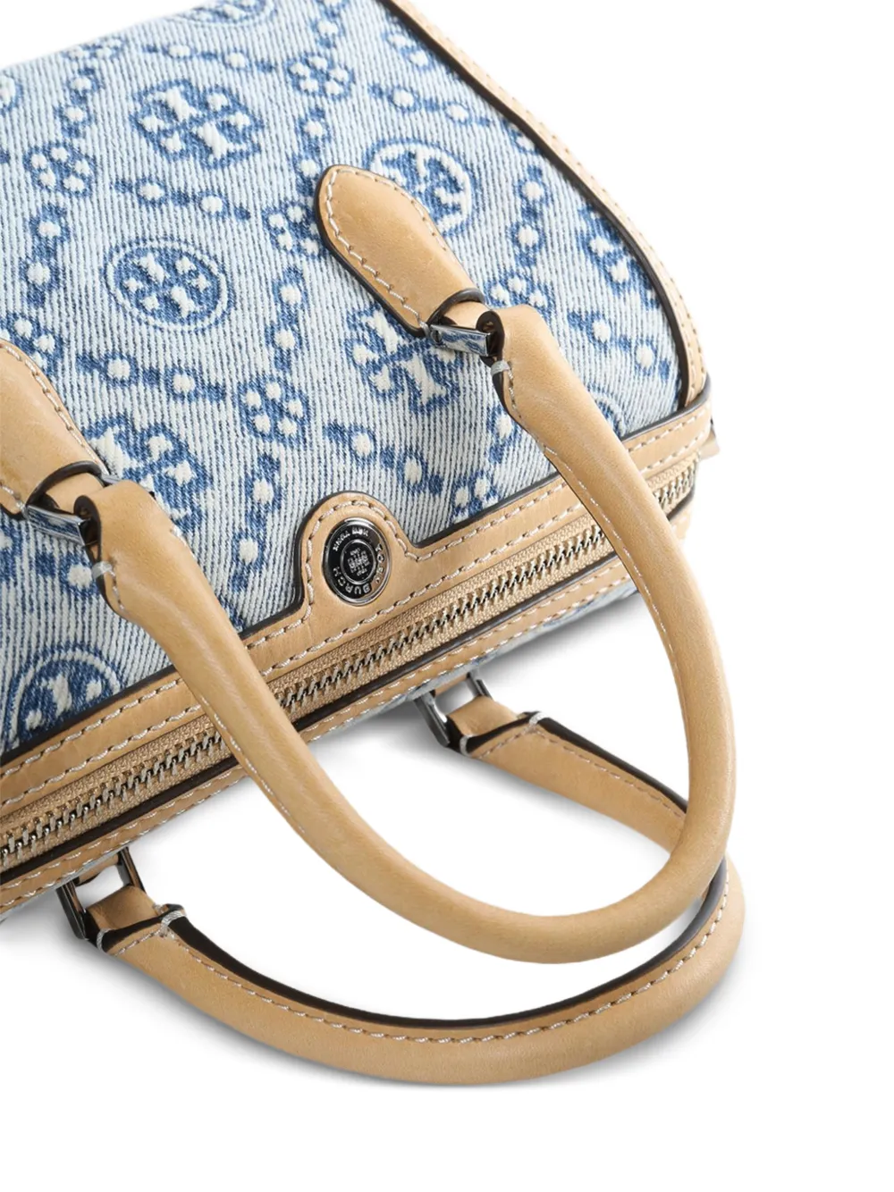  Tory Burch Barrel Patterned Top-handle Tote Bag - Blue 