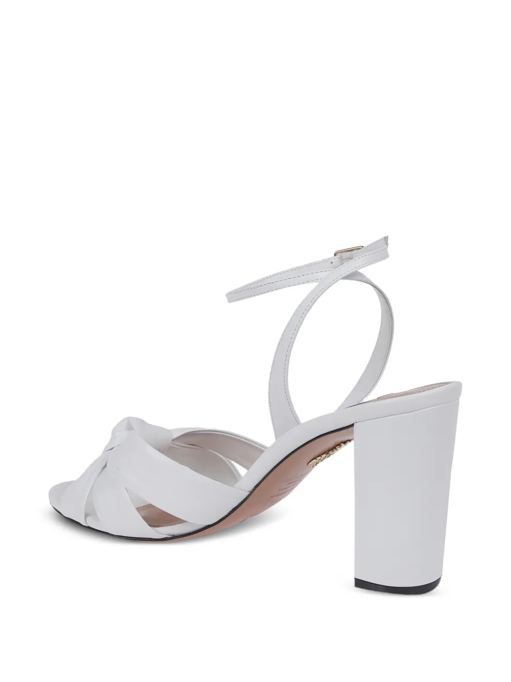 Aquazzura Nina knotted leather sandals Wit