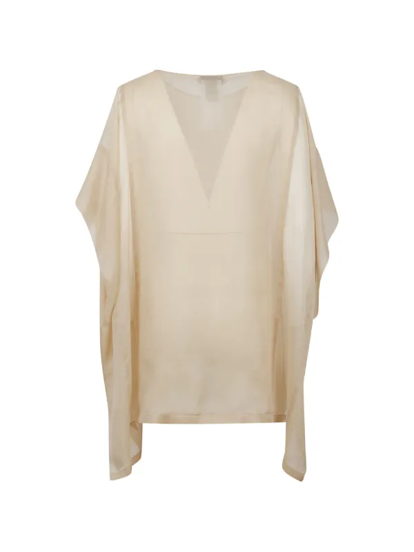 アルベルタ　フェレッティ　ブラウス Alberta Ferretti シルク シアーブラウス | ニュートラル | FARFETCH JP