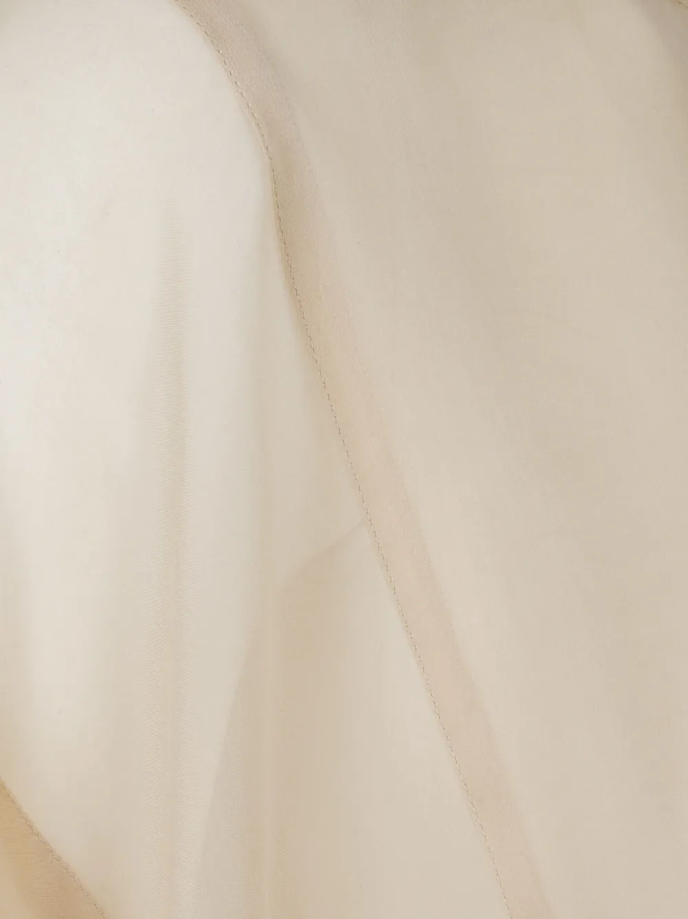 Alberta Ferretti Doorzichtige zijden blouse Beige