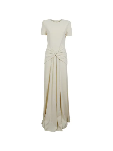 Roland Mouret twist-detail short-sleeve gown