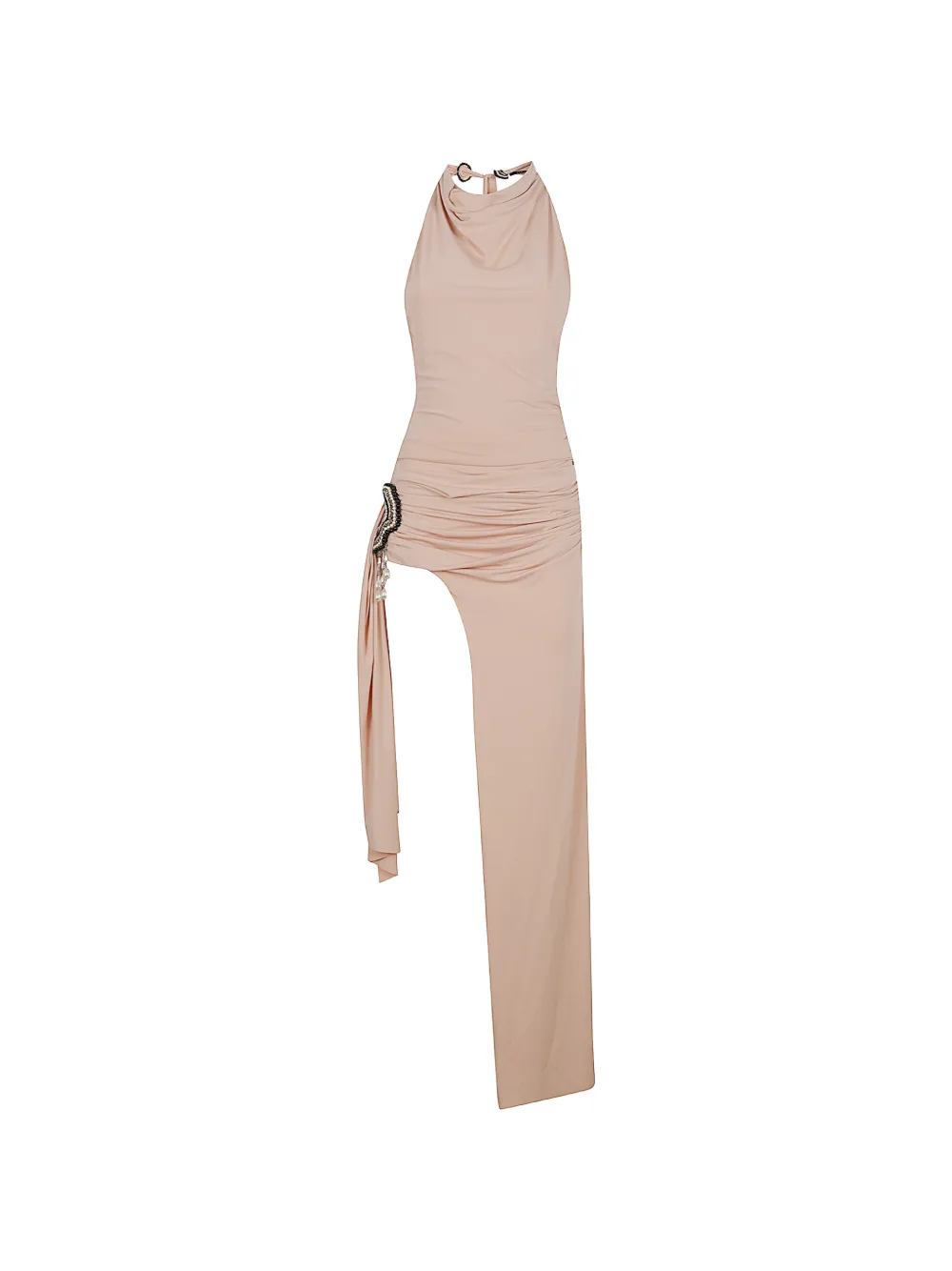 Amen bead-embellished ruched dress - Toni neutri