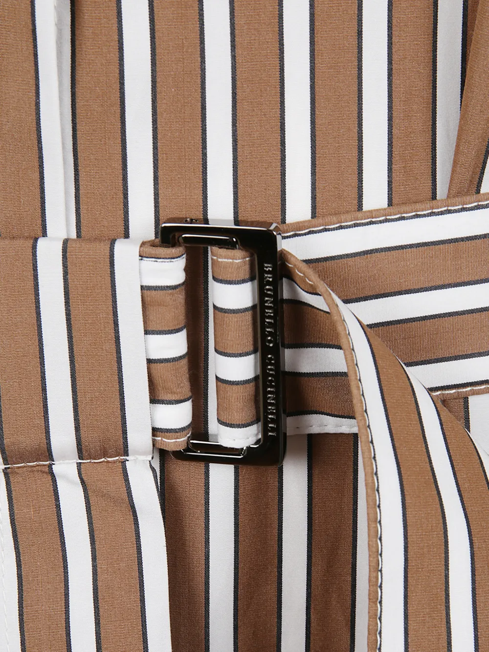 Brunello Cucinelli Gestreepte blousejurk Beige