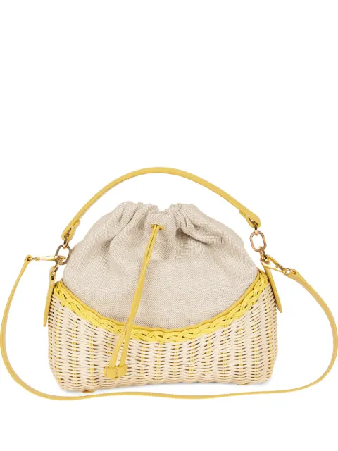 Rodo wicker drawstring tote bag
