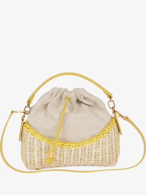 Rodo wicker drawstring tote bag