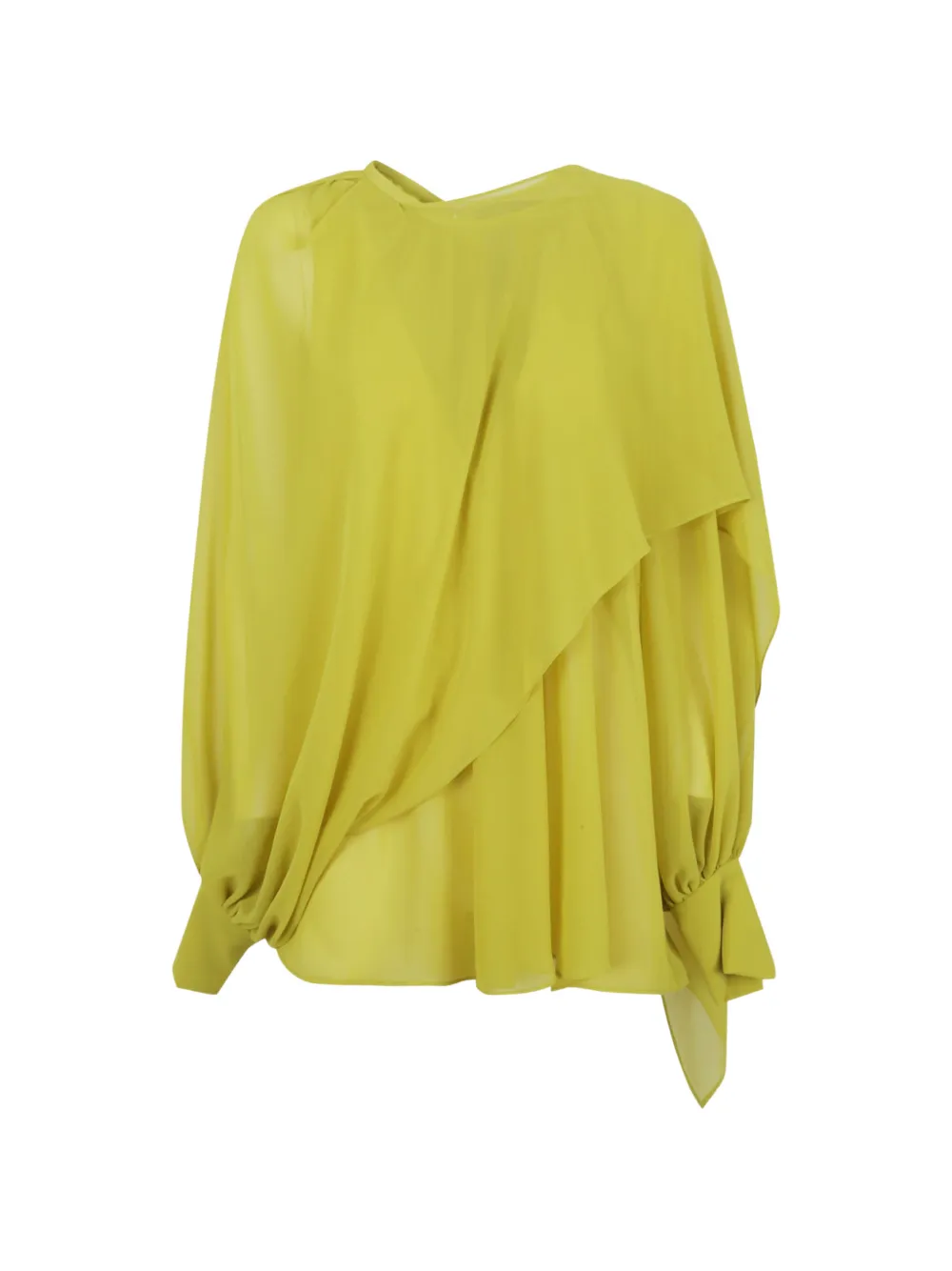 Gianluca Capannolo gathered draped top - Giallo