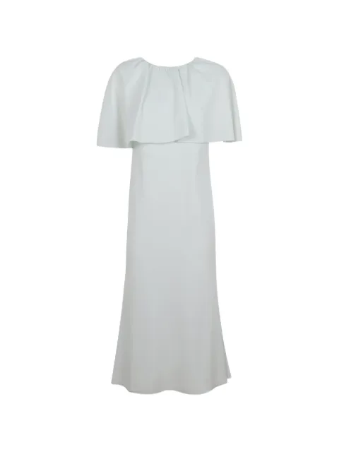 Roland Mouret cape-overlay gathered-neck dress