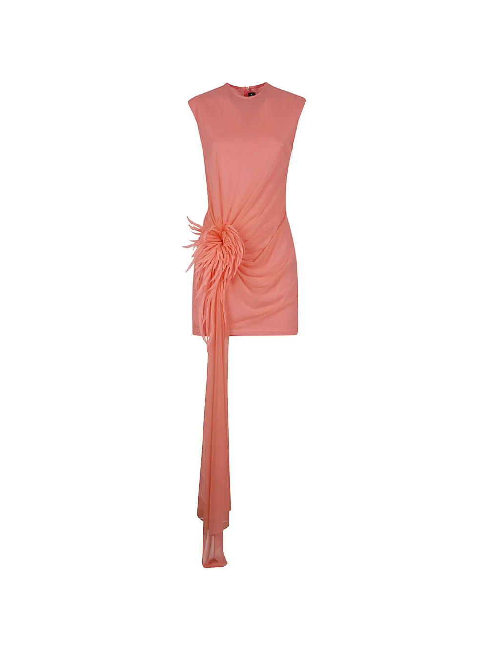 David Koma mesh floral-appliqué mini dress - Pink