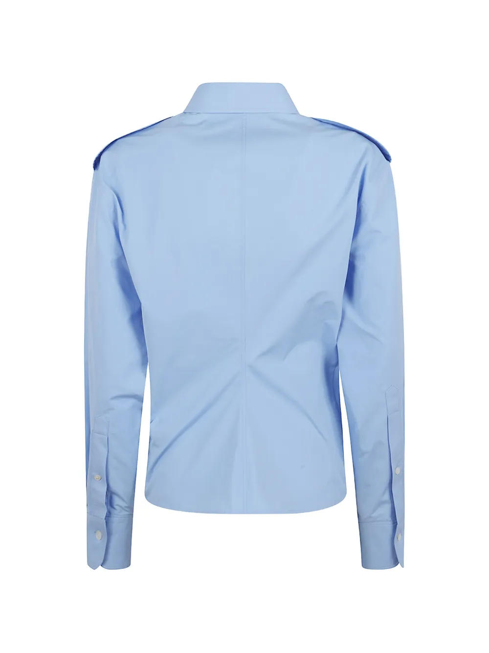 Alexander McQueen Blouse met korset-design en epauletten Blauw